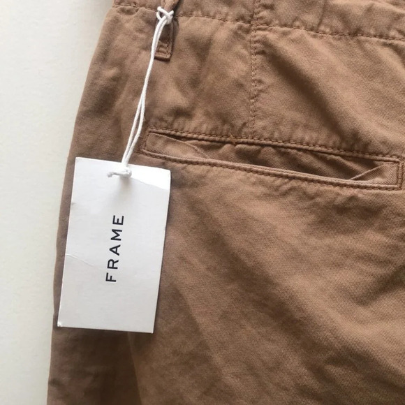 FRAME Le Tomboy  Ripped Trouser Washed Dark Sand Distressed Size 26 NWT - Picture 8 of 9